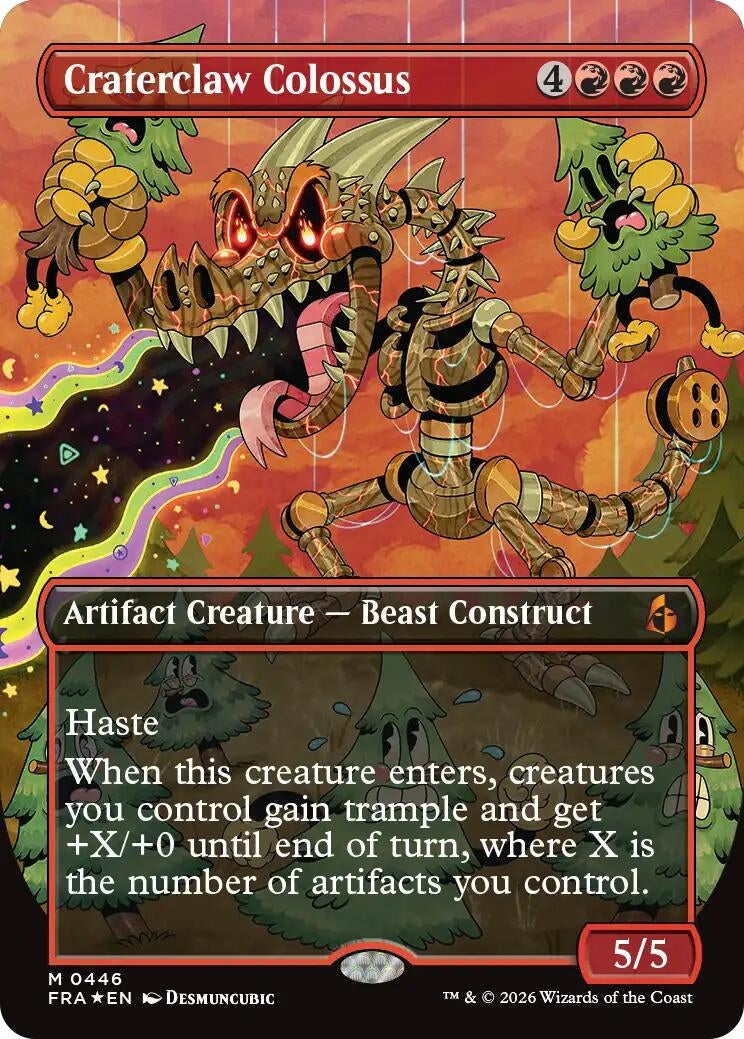 Image for Craterclaw Colossus (Borderless) (0446) (446) (Reality Fracture) (Foil) (FRA) - Magic: The Gathering