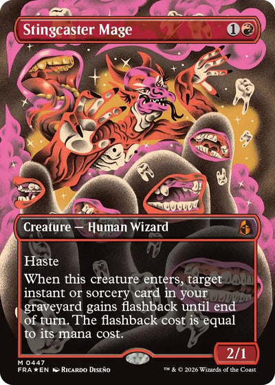Stingcaster Mage (Borderless) (0447) (447) (Reality Fracture) (Foil) (FRA)