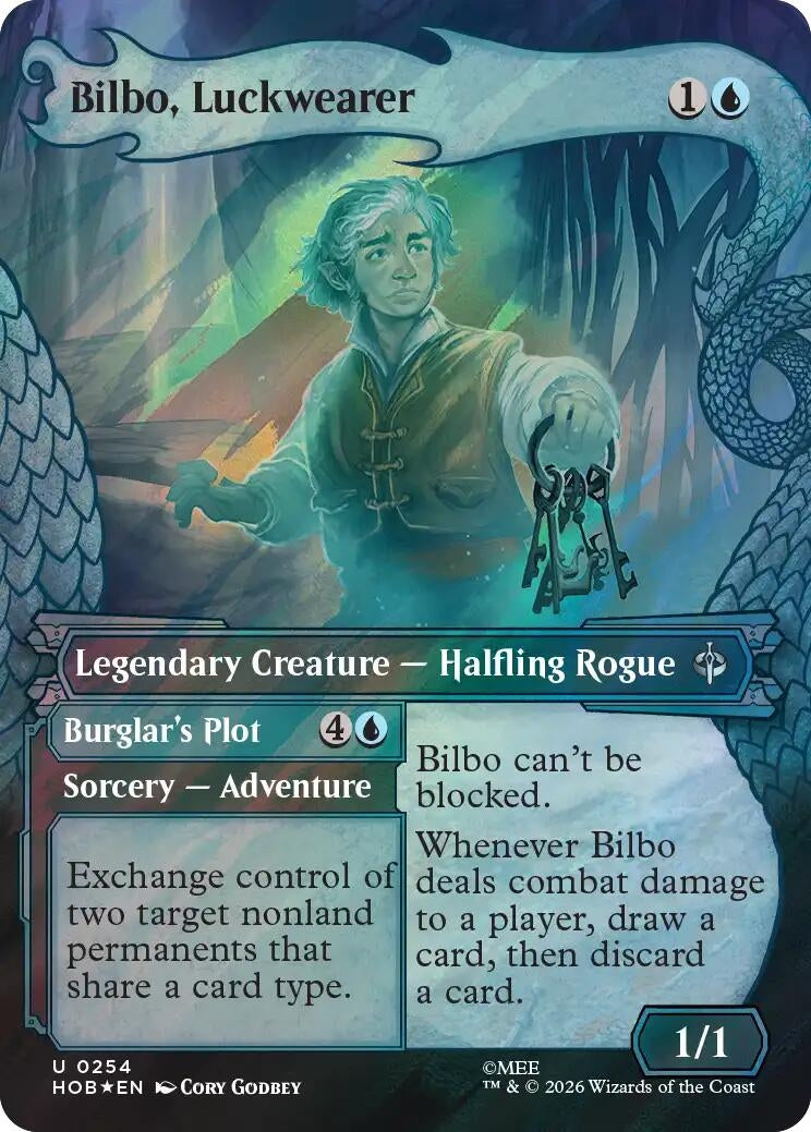 Image for Bilbo, Luckwearer (Showcase) (Surge Foil) (254) (The Hobbit) (Foil) (HOB) - Magic: The Gathering