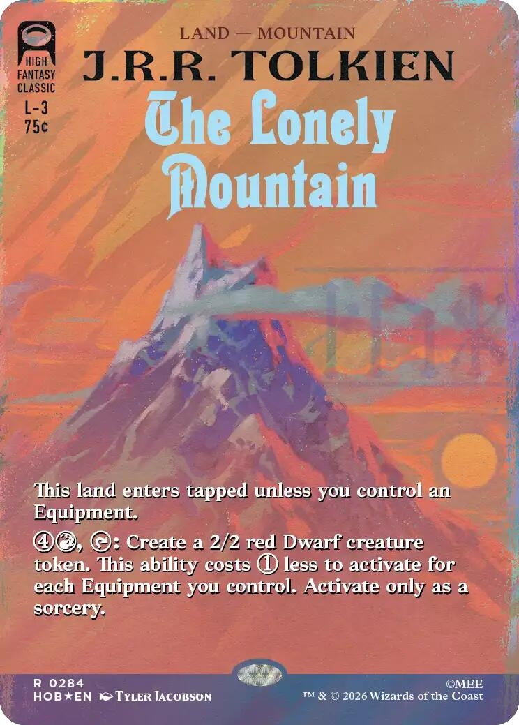 Image for The Lonely Mountain (Borderless) (0248) (Surge Foil) (248) (The Hobbit) (Foil) (HOB) - Magic: The Gathering