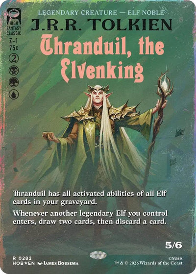 Thranduil, the Elvenking (Borderless) (Surge Foil) (282) (The Hobbit) (Foil) (HOB)