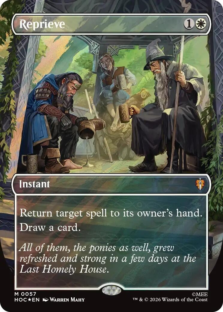 Image for Reprieve (Borderless) (Surge Foil) (57) (The Hobbit: Eternal-Legal) (Foil) (HOC) - Magic: The Gathering