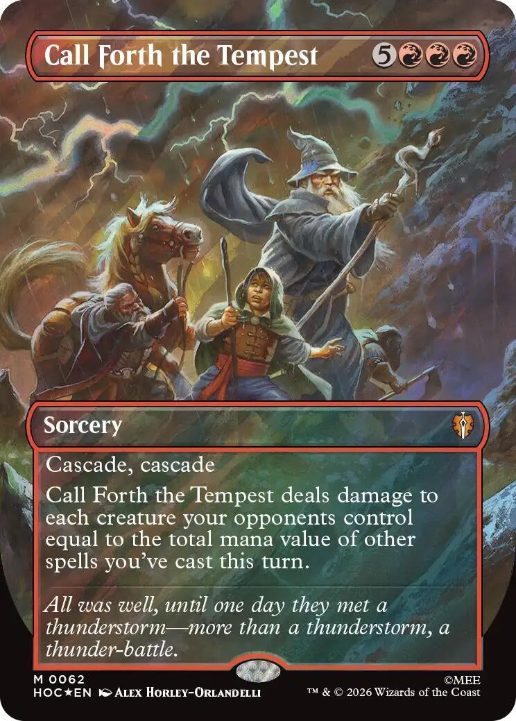 Image for Call Forth the Tempest (Borderless) (Surge Foil) (62) (The Hobbit: Eternal-Legal) (Foil) (HOC) - Magic: The Gathering