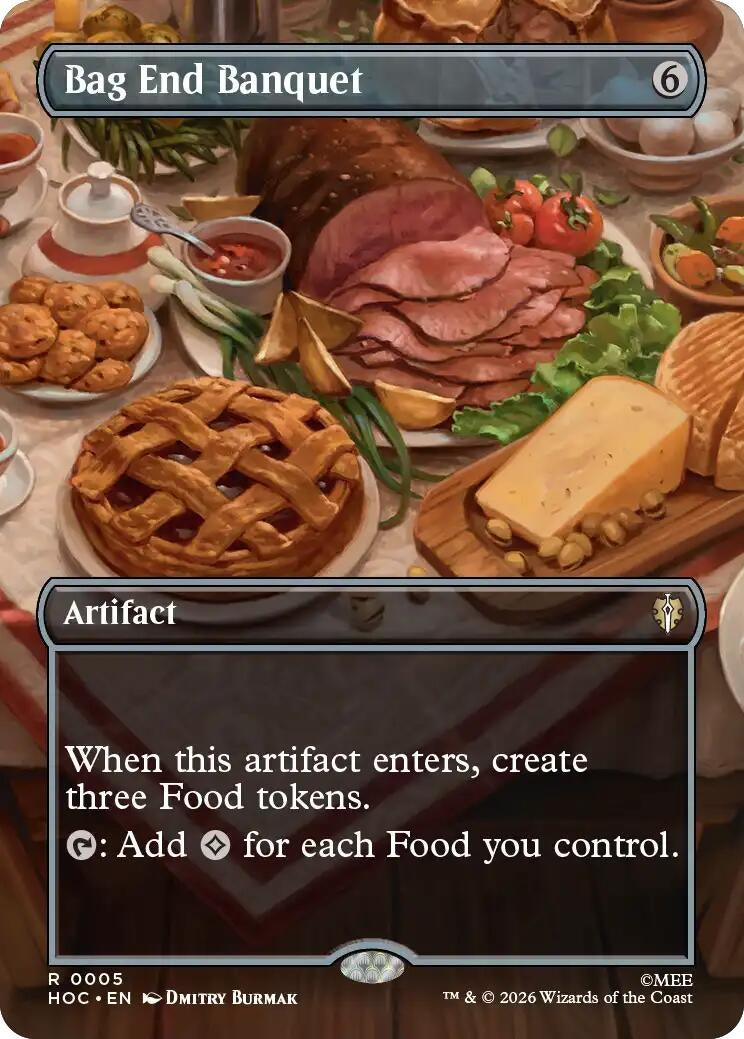 Image for Bag End Banquet (Borderless) (5) (The Hobbit: Eternal-Legal) (Foil) (HOC) - Magic: The Gathering