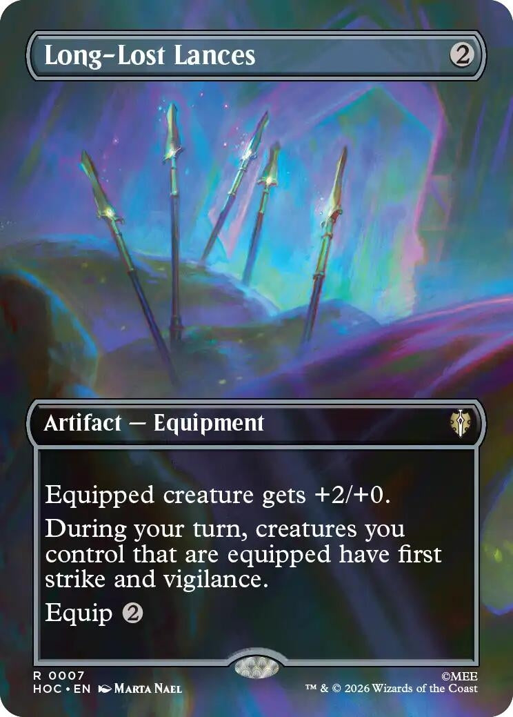 Image for Long-Lost Lances (Borderless) (7) (The Hobbit: Eternal-Legal) (Foil) (HOC) - Magic: The Gathering