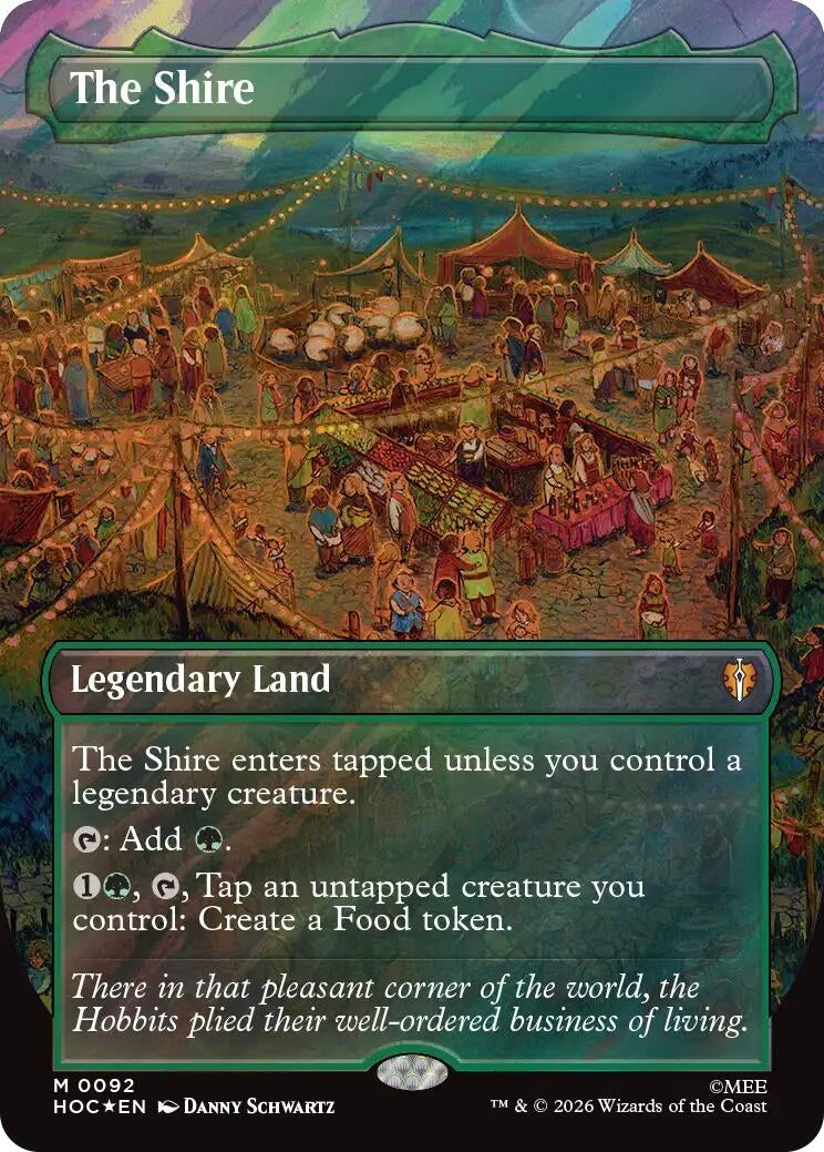 Image for The Shire (Borderless) (Surge Foil) (92) (The Hobbit: Eternal-Legal) (Foil) (HOC) - Magic: The Gathering