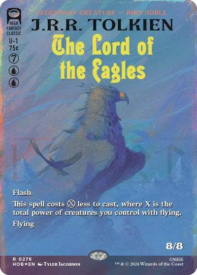 The Lord of the Eagles (Borderless) (Surge Foil) (276) (The Hobbit) (Foil) (HOB)