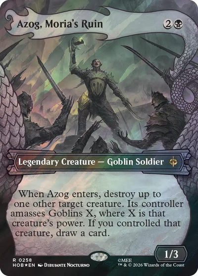 Azog, Moria's Ruin (Showcase) (Surge Foil) (258) (The Hobbit) (Foil) (HOB)