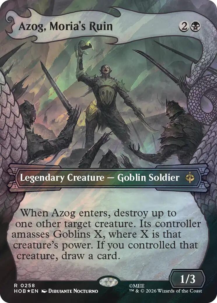 Image for Azog, Moria's Ruin (Showcase) (Surge Foil) (258) (The Hobbit) (Foil) (HOB) - Magic: The Gathering