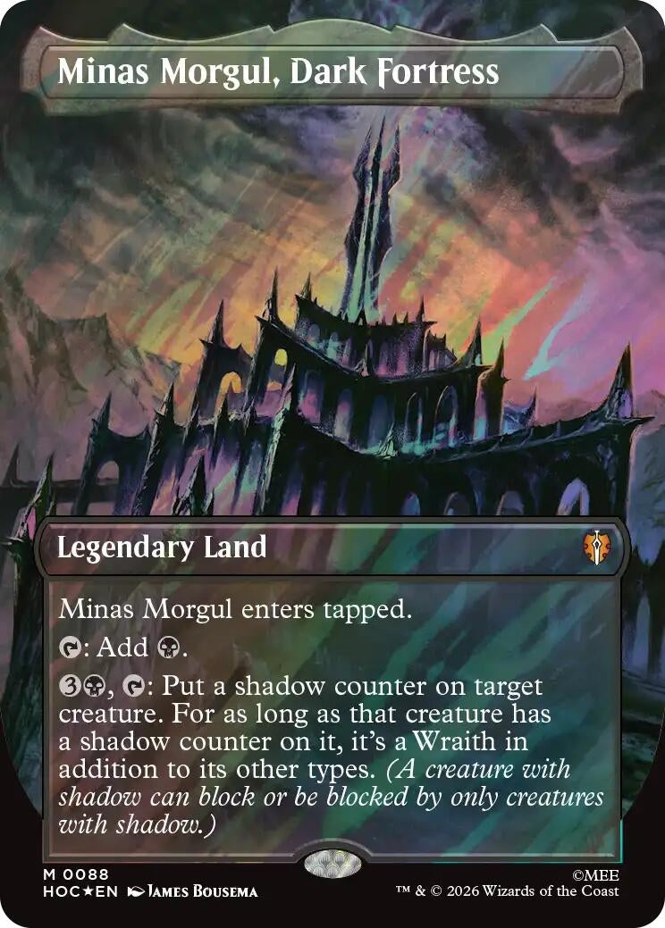 Image for Minas Morgul, Dark Fortress (Borderless) (Surge Foil) (88) (The Hobbit: Eternal-Legal) (Foil) (HOC) - Magic: The Gathering