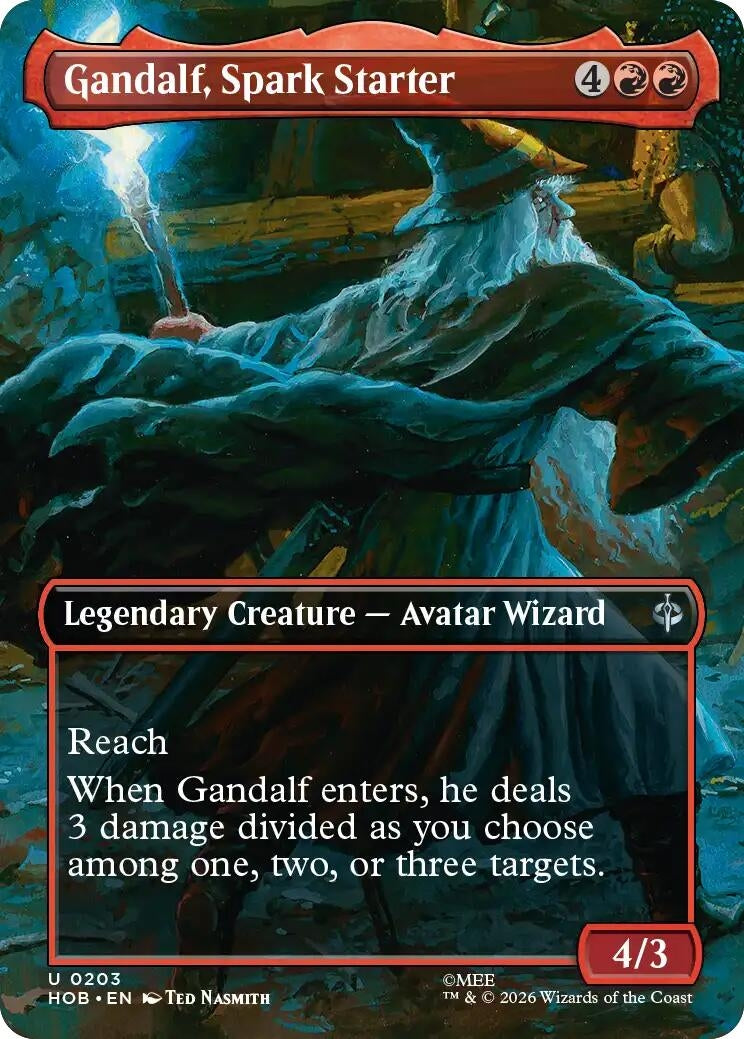 Gandalf, Spark Starter (Borderless) (203) (The Hobbit) (Foil)