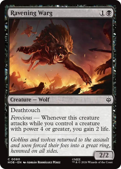 Ravening Warg (80) (The Hobbit) (Foil)