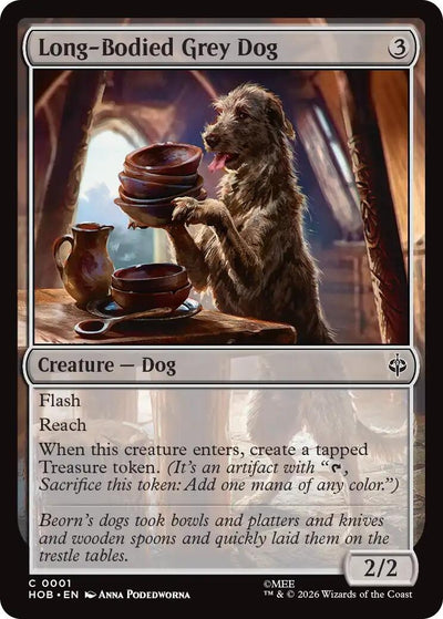 Long-Bodied Grey Dog (1) (The Hobbit) (HOB)