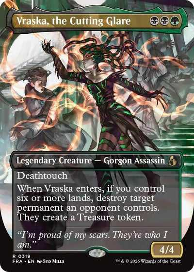 Vraska, the Cutting Glare (Borderless) (319) (Reality Fracture) (FRA)