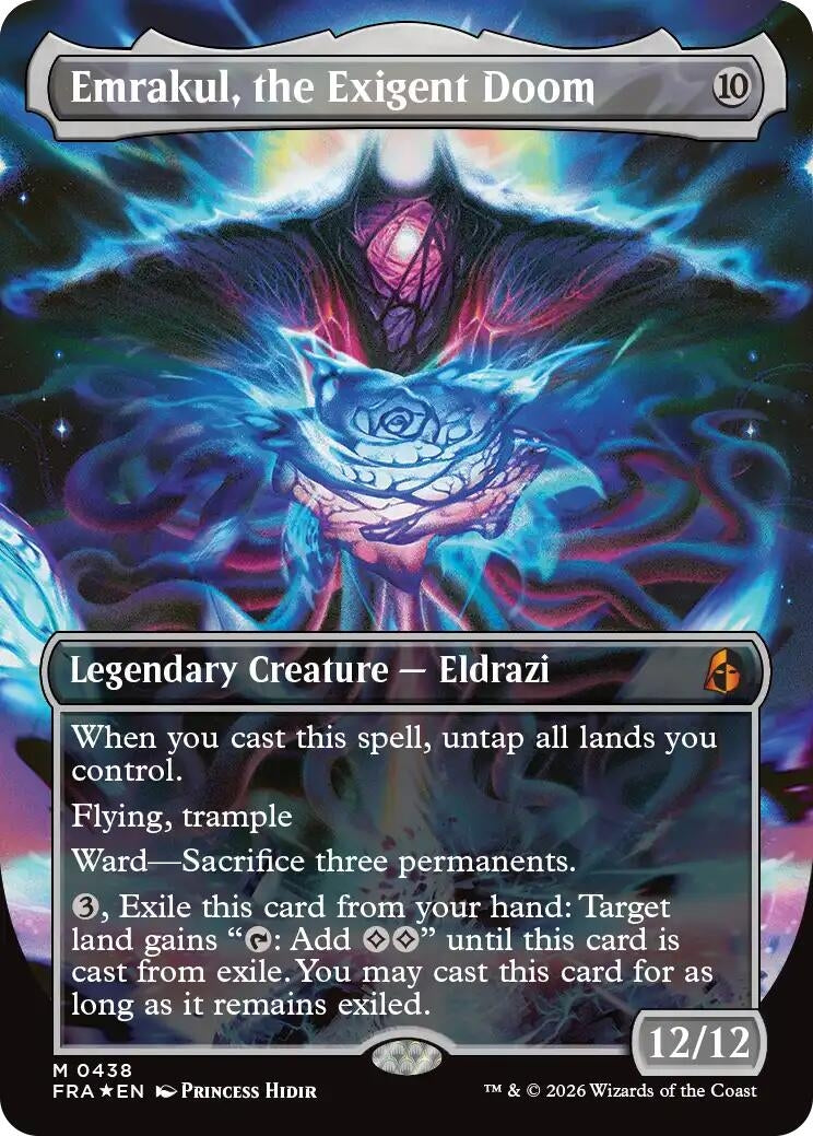 Image for Emrakul, the Exigent Doom (Borderless) (438) (Reality Fracture) (Foil) (FRA) - Magic: The Gathering