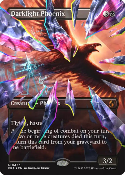 Darklight Phoenix (Borderless) (Facet Foil) (0453) (453) (Reality Fracture) (Foil) (FRA)