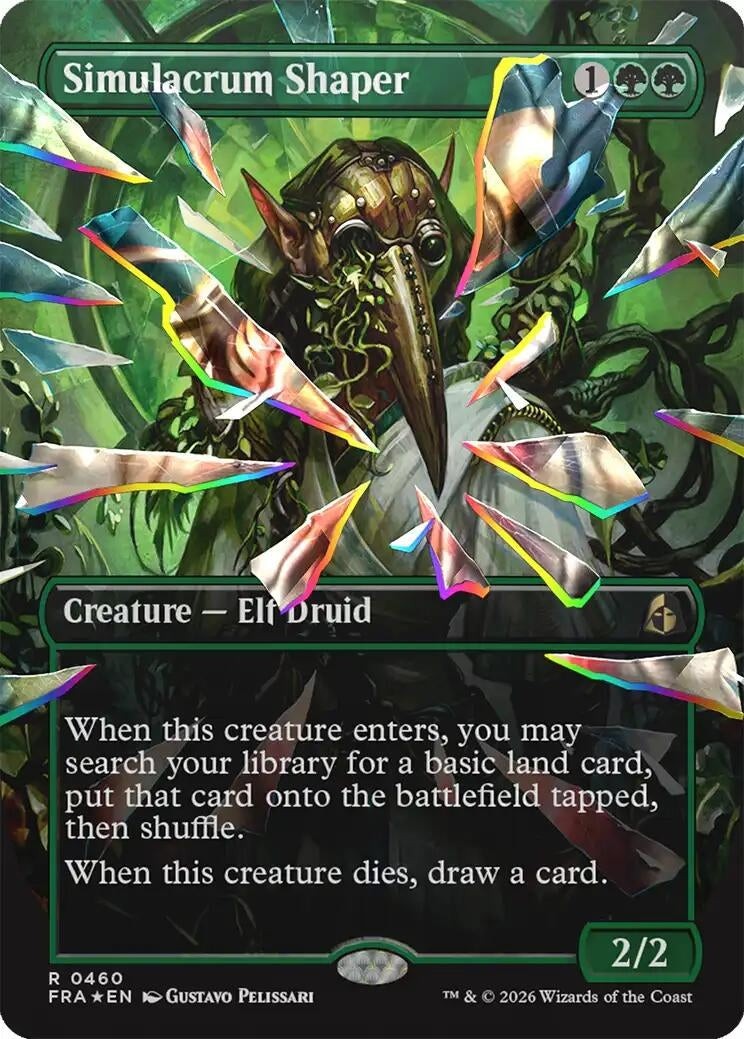 Image for Simulacrum Shaper (Borderless) (Facet Foil) (460) (Reality Fracture) (Foil) (FRA) - Magic: The Gathering