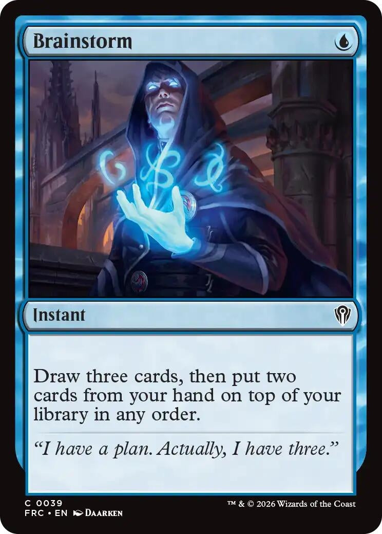 Image for Brainstorm (39) (Commander: Reality Fracture) - Magic: The Gathering