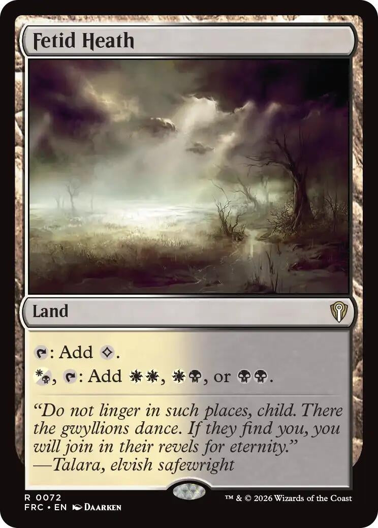 Image for Fetid Heath (72) (Commander: Reality Fracture) - Magic: The Gathering