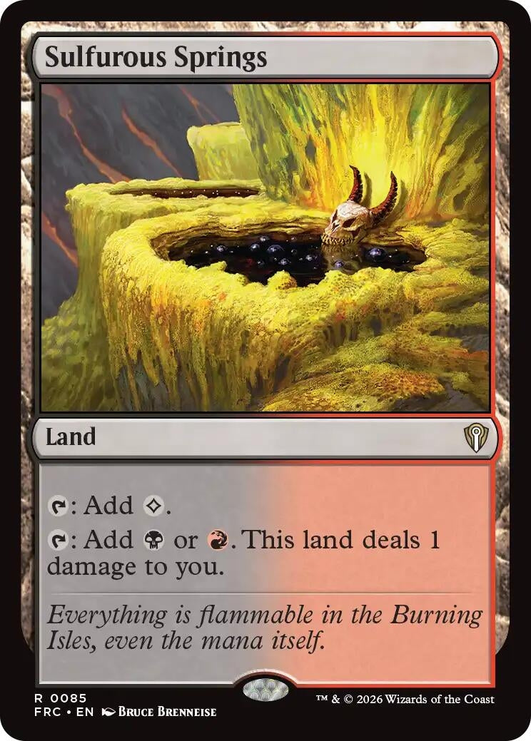 Image for Sulfurous Springs (85) (Commander: Reality Fracture) - Magic: The Gathering