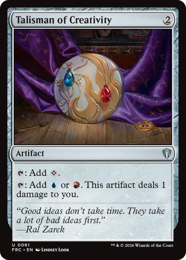 Image for Talisman of Creativity (61) (Commander: Reality Fracture) - Magic: The Gathering