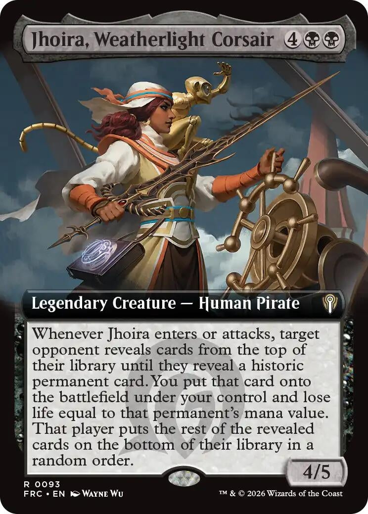 Image for Jhoira, Weatherlight Corsair (Extended Art) (93) (Commander: Reality Fracture) - Magic: The Gathering