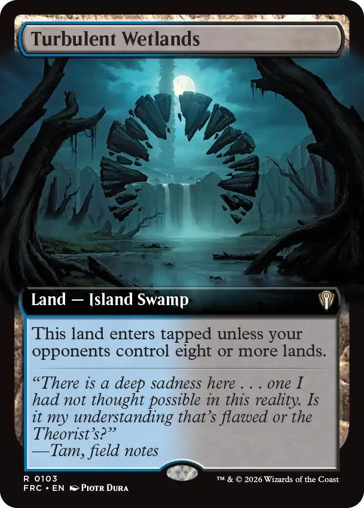 Image for Turbulent Wetlands (Extended Art) (103) (Commander: Reality Fracture) - Magic: The Gathering