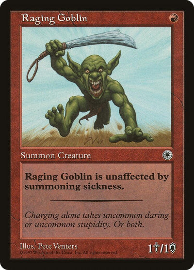 Raging Goblin (Flavor Text) (POR)