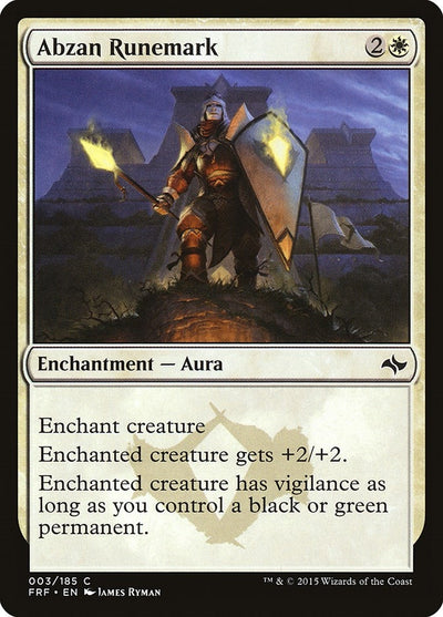 Abzan Runemark (3) (Fate Reforged)