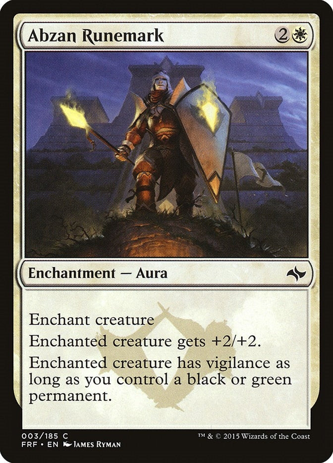 Abzan Runemark (3) (Fate Reforged)